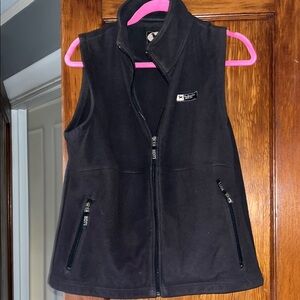 The Black Dog Women's Black Fleece Vest